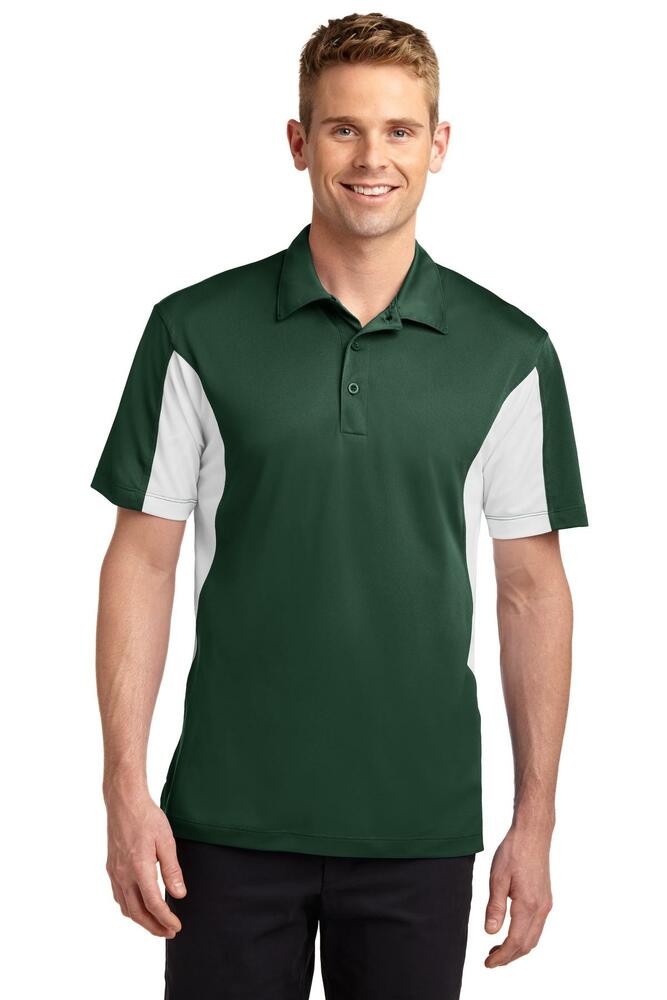 Sport-Tek TST655 Tall Side Blocked Micropique Sport-Wick ® Polo Front Fullsize"