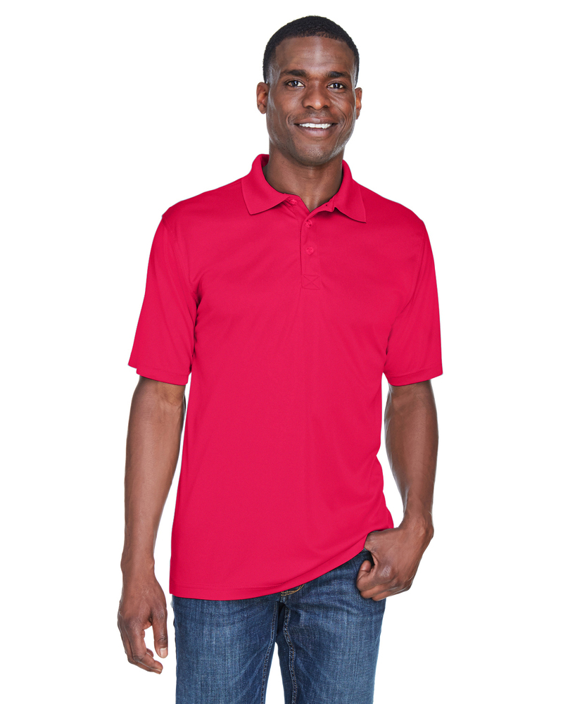 ultraclub 8425 men's cool & dry sport performance interlock polo Front Fullsize