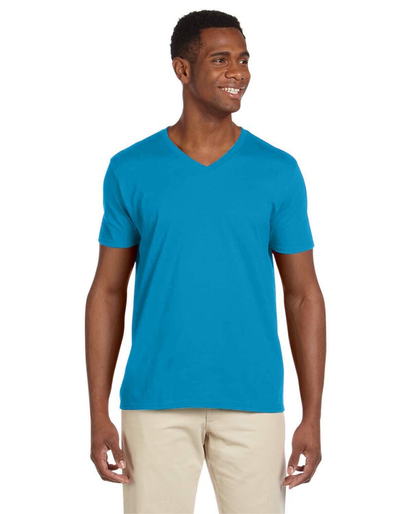 gildan g64v softstyle ® v-neck t-shirt Front Fullsize