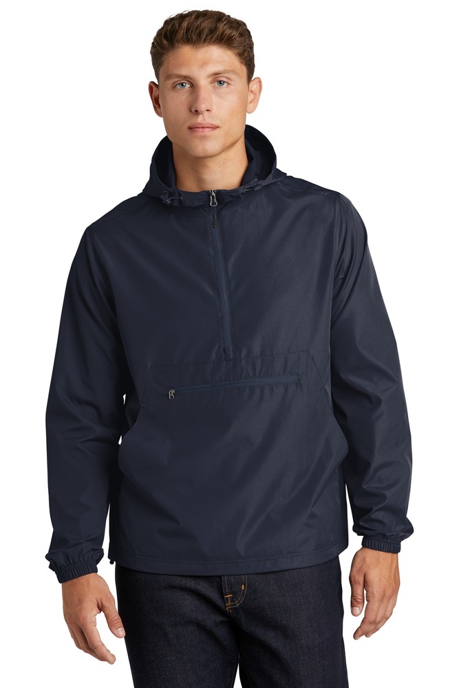 sport-tek jst66 packable anorak Front Fullsize