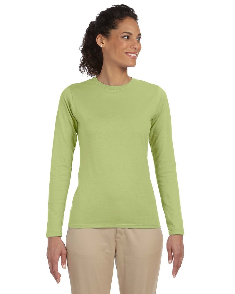 gildan g644l ladies' softstyle®  4.5 oz. long-sleeve t-shirt Front Fullsize