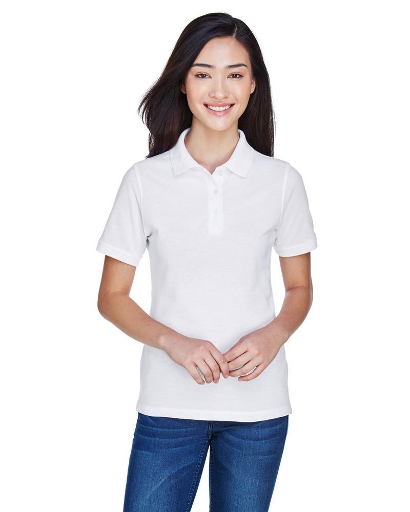 Harriton M265W Ladies' 5.6 oz. Easy Blend™ Polo Front Fullsize"