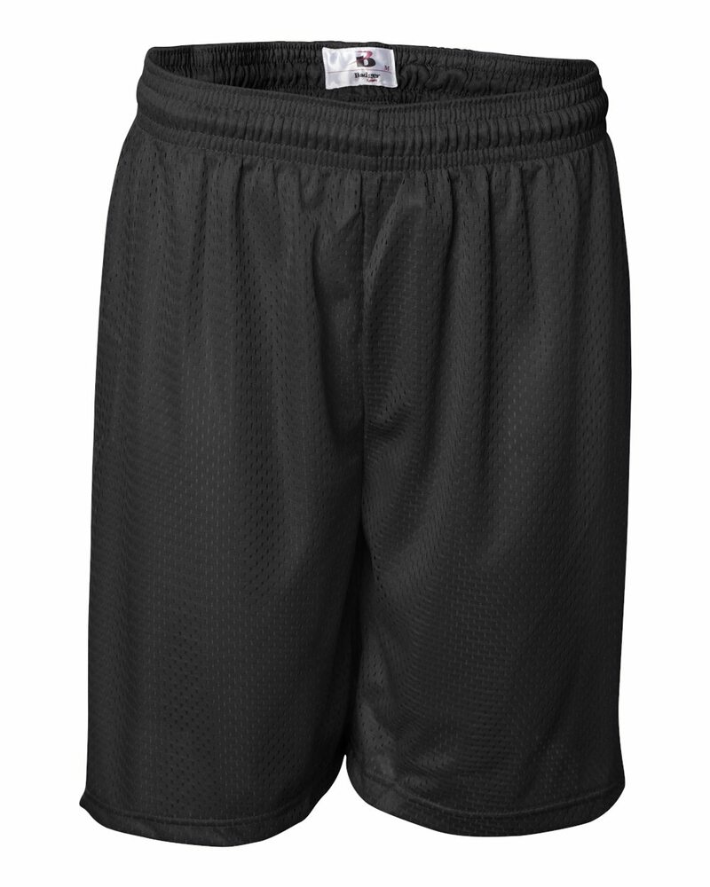 badger sport 7207 adult mesh/tricot 7" shorts Front Fullsize