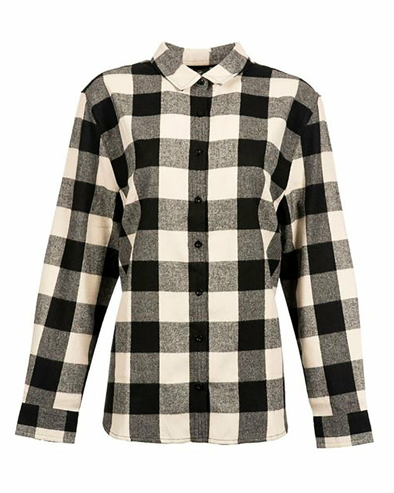 burnside 5215 ladies' boyfriend flannel Front Fullsize