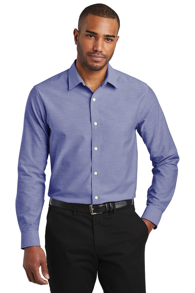 port authority s661 slim fit superpro ™ oxford shirt Front Fullsize