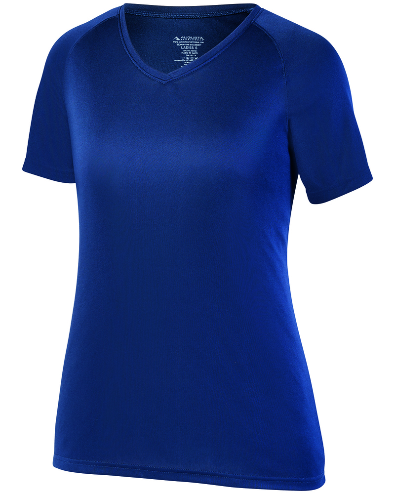 augusta sportswear 2792 ladies attain wicking raglan sleeve tee Front Fullsize