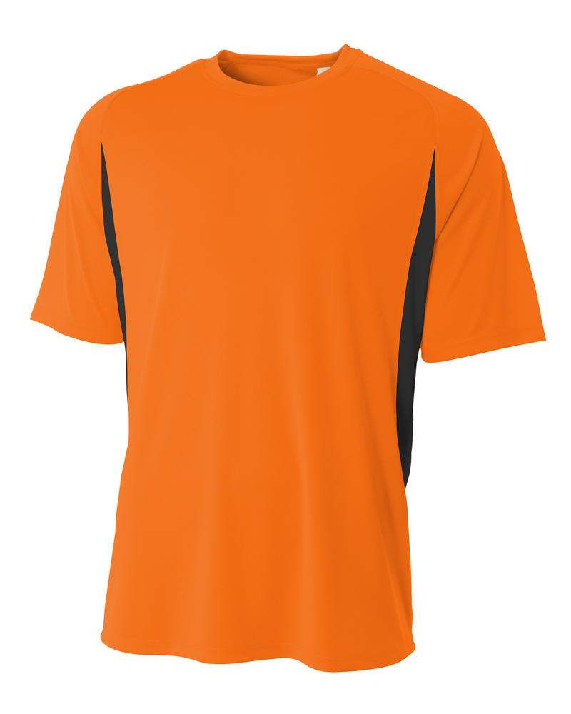 a4 nb3181 youth cooling performance color blocked t-shirt Front Fullsize