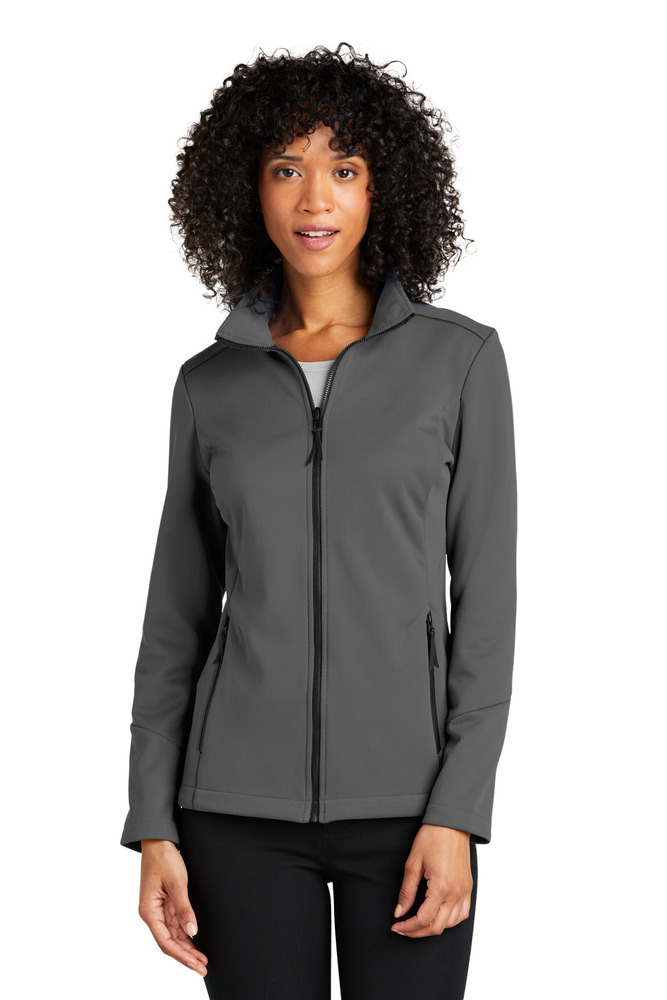 port authority l921 ladies collective tech soft shell jacket Front Fullsize