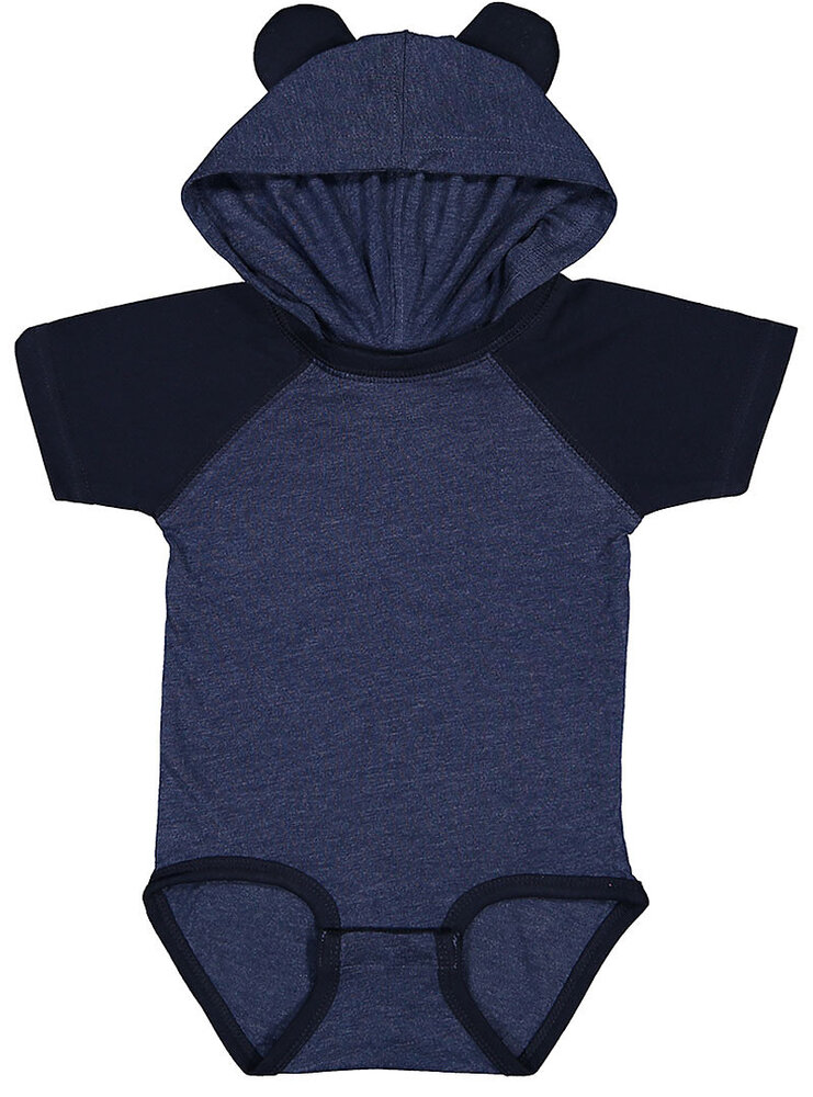 Rabbit Skins 4417 Infant Character Hooded Bodysuit with Ears Front Fullsize"