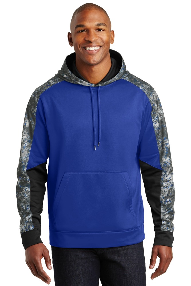 Sport-Tek ST231 Sport-Wick ® Mineral Freeze Fleece Colorblock Hooded Pullover Front Fullsize"