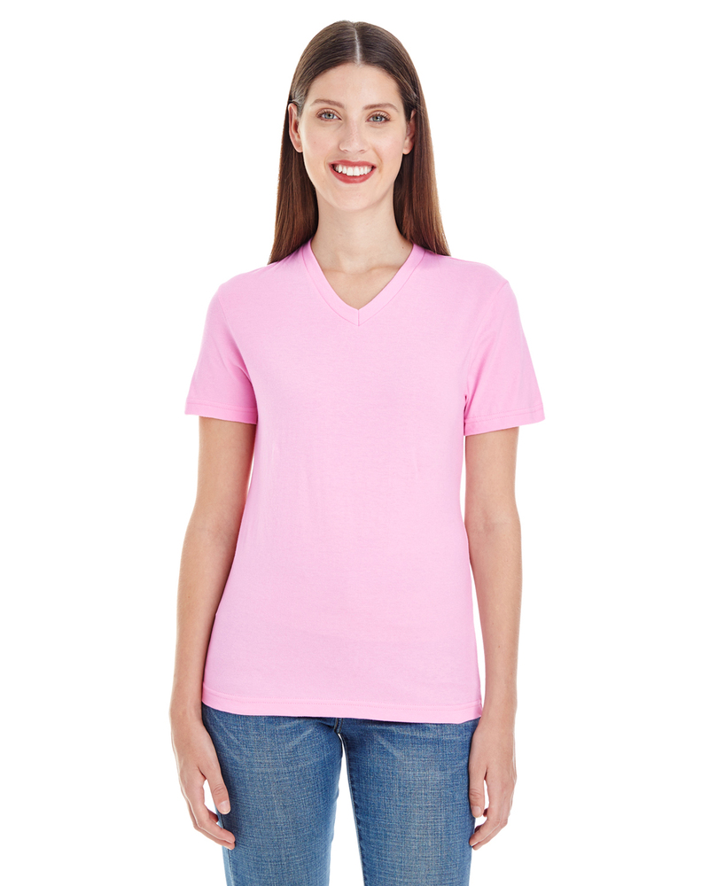 american apparel 2356w ladies' fine jersey short-sleeve v-neck Front Fullsize