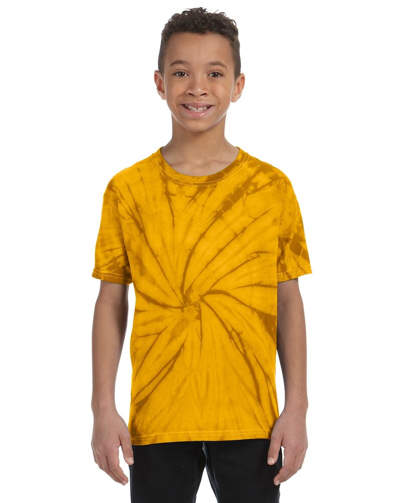 Tie-Dye CD101Y Youth 5.4 oz. 100% Cotton Spider T-Shirt Front Fullsize"