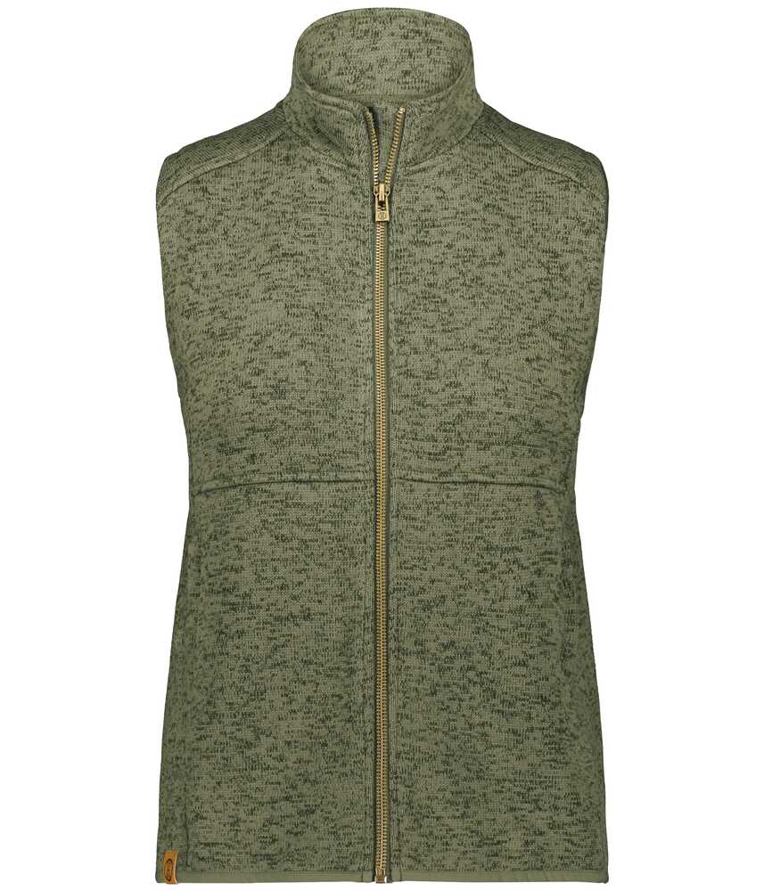 Holloway 223742 Ladies Alpine Sweater Fleece Vest Front Fullsize"