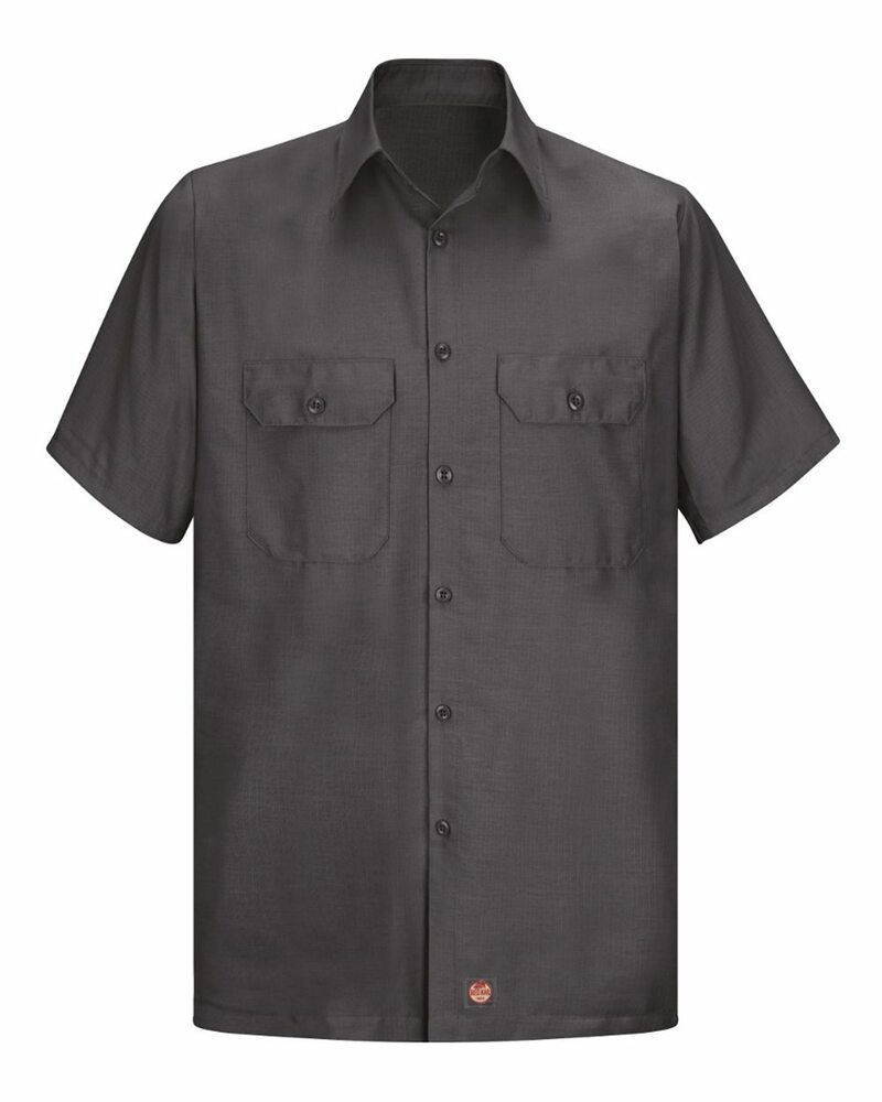 red kap sy60 short sleeve solid ripstop shirt Front Fullsize