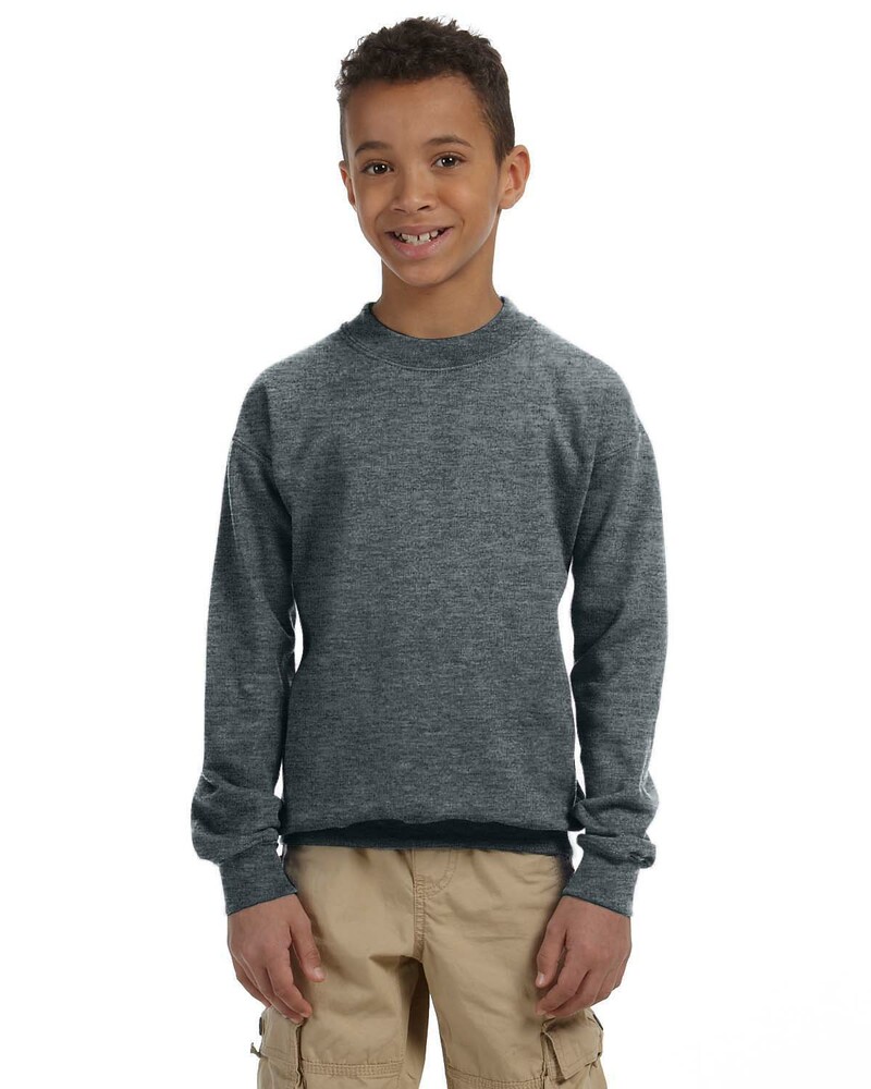 Gildan G180B Youth Heavy Blend™ 8 oz., 50/50 Fleece Crew Front Fullsize"