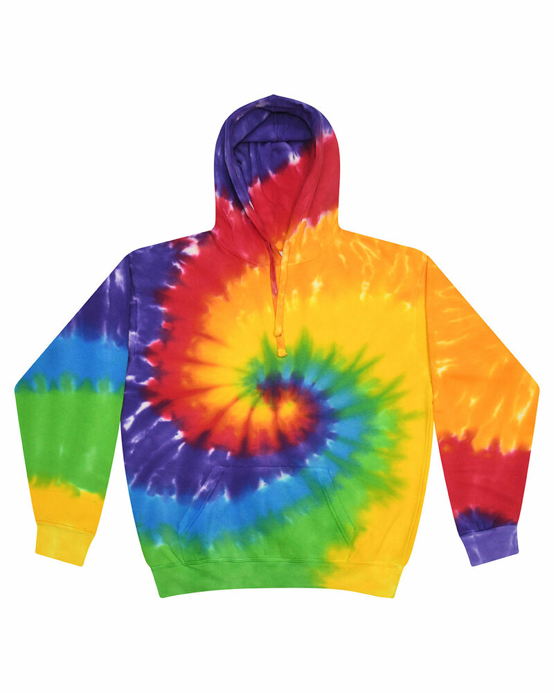 Tie-Dye CD877 Adult Tie-Dyed Pullover Hooded Sweatshirt Front Fullsize"