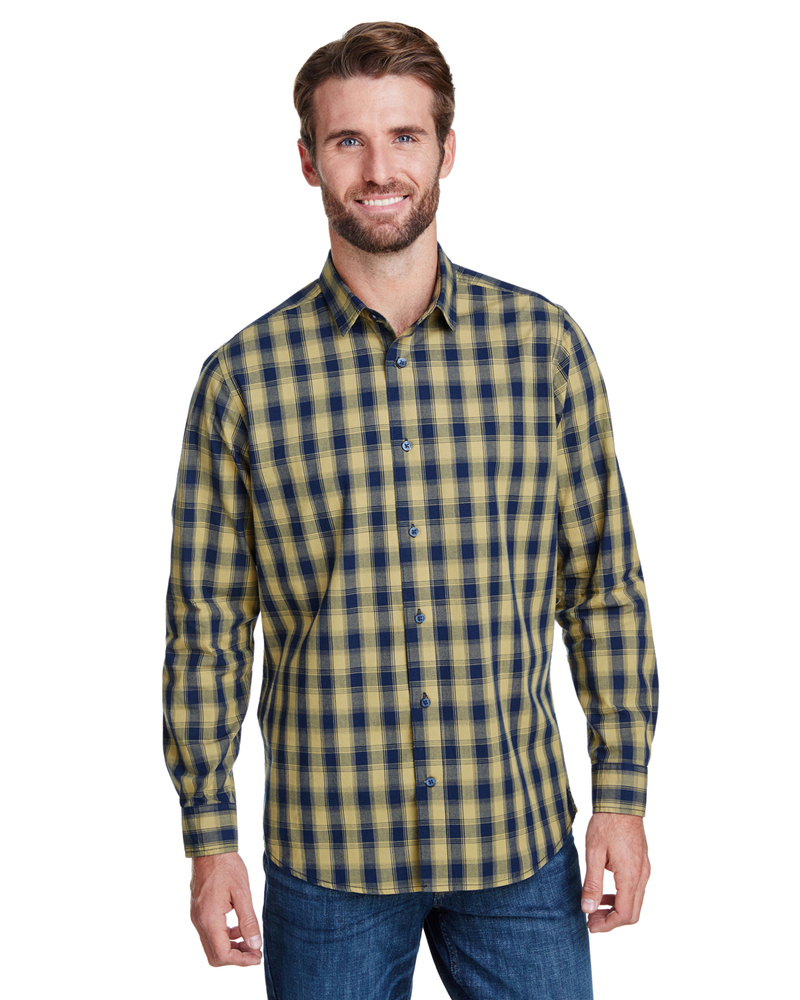 artisan collection by reprime rp250 men's mulligan check long-sleeve cotton shirt Front Fullsize