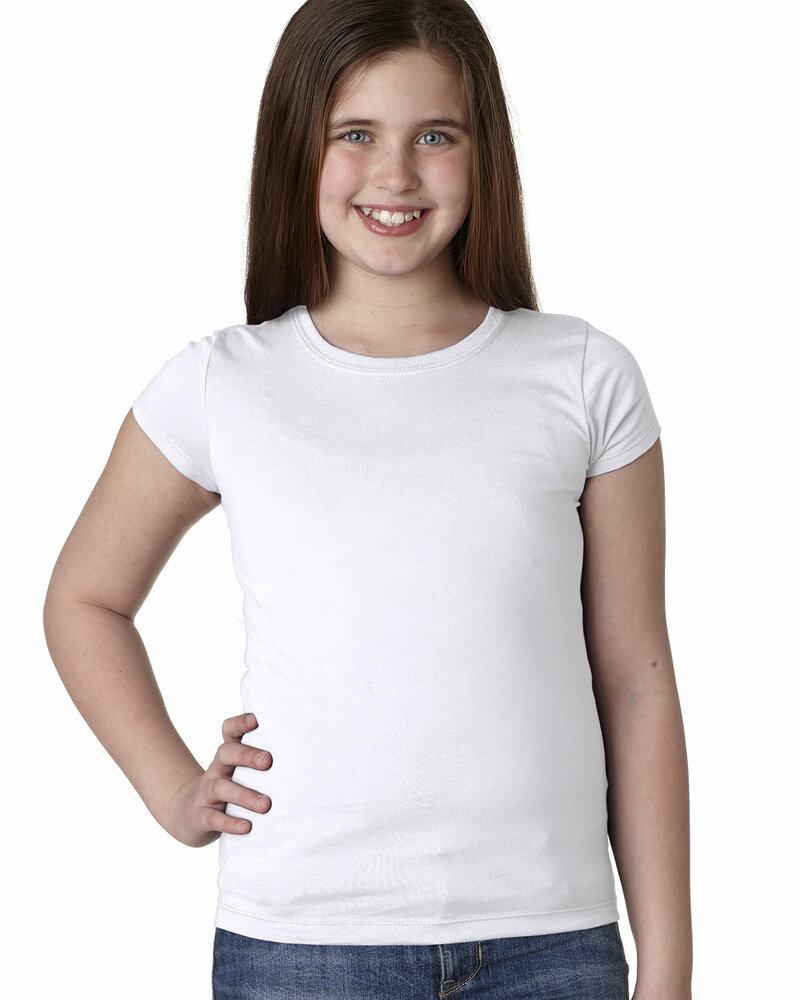 Next Level N3710 Youth Girls’ Princess T-Shirt Front Fullsize"