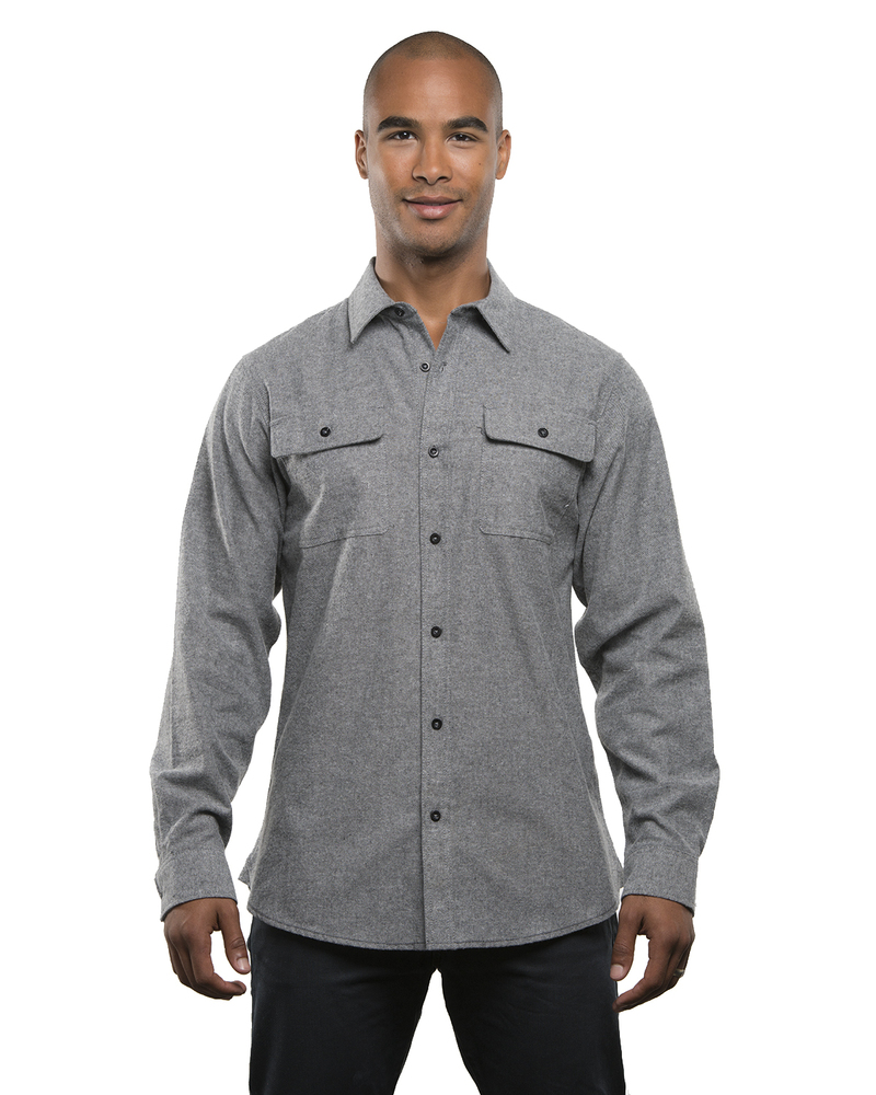 Burnside BU8200 Men's Solid Flannel Shirt Front Fullsize"