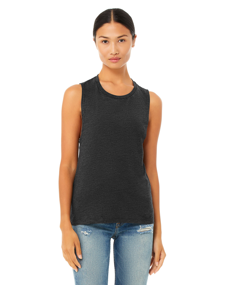 Bella + Canvas B8803 Women's Flowy Scoop Muscle Tank Front Fullsize"