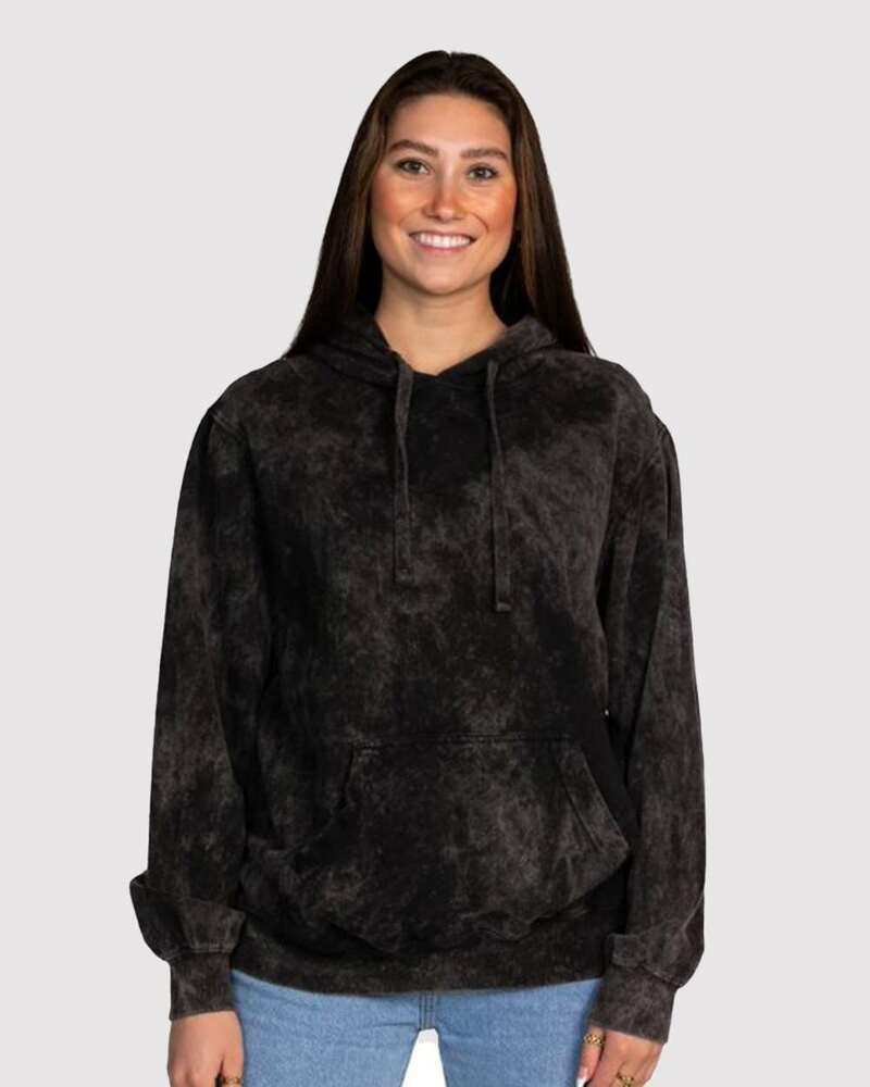 dyenomite 854mw premium fleece mineral wash hooded sweatshirt Front Fullsize