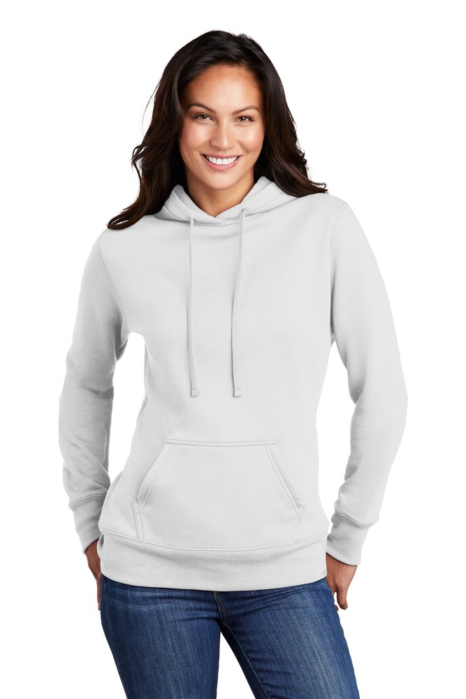 port & company lpc78h ladies core fleece pullover hooded sweatshirt Front Fullsize