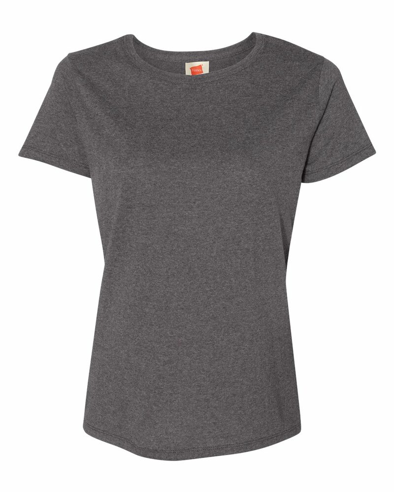 Hanes 5680 Ladies' Essentials Relaxed Fit T-Shirt Front Fullsize"