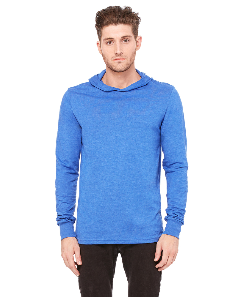 Bella + Canvas 3512 Unisex Jersey Long-Sleeve Hoodie Front Fullsize"