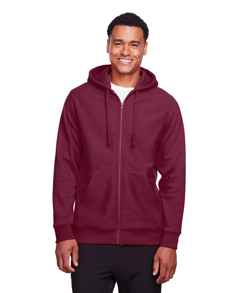 team 365 tt95 men's zone hydrosport™ heavyweight full-zip hooded sweatshirt Front Fullsize
