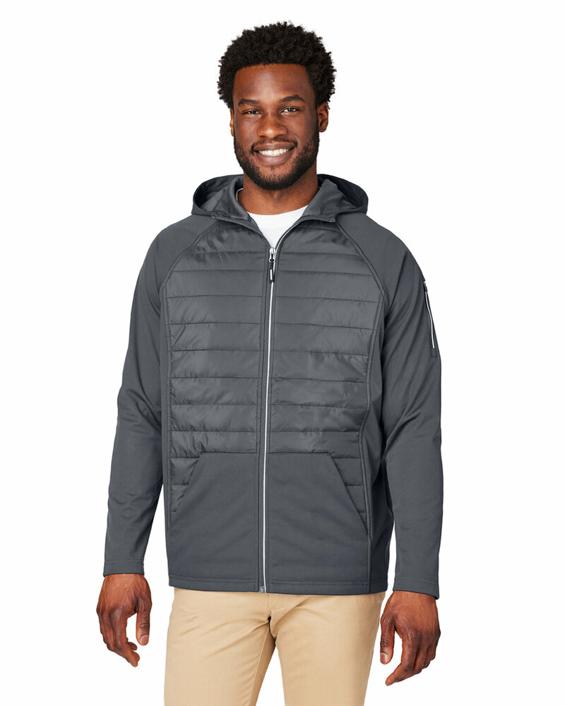 CORE365 CE808 Unisex Techno Lite Hybrid Hooded Jacket Front Fullsize"