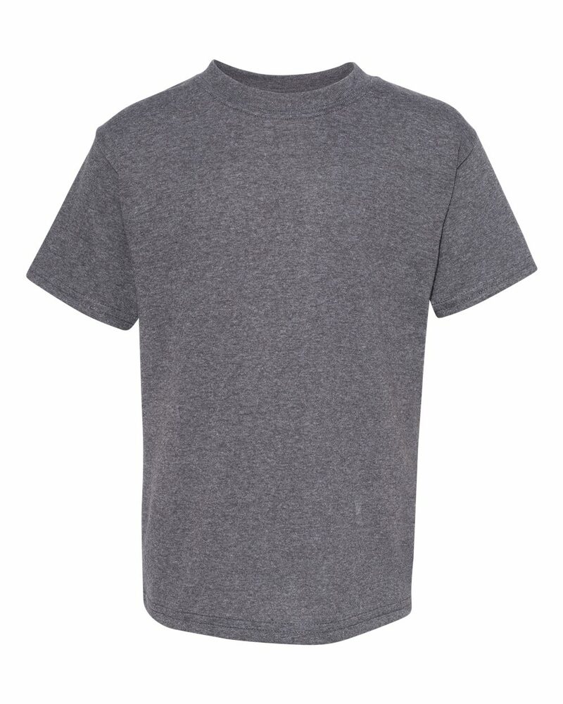 Hanes 5370 Youth EcoSmart ® 50/50 Cotton/Poly T-Shirt Front Fullsize"