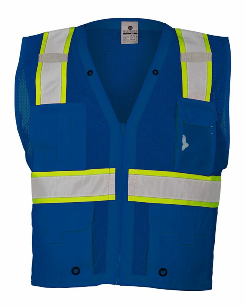 kishigo b100-107 mesh enhanced visibility multi-pocket vest Front Fullsize