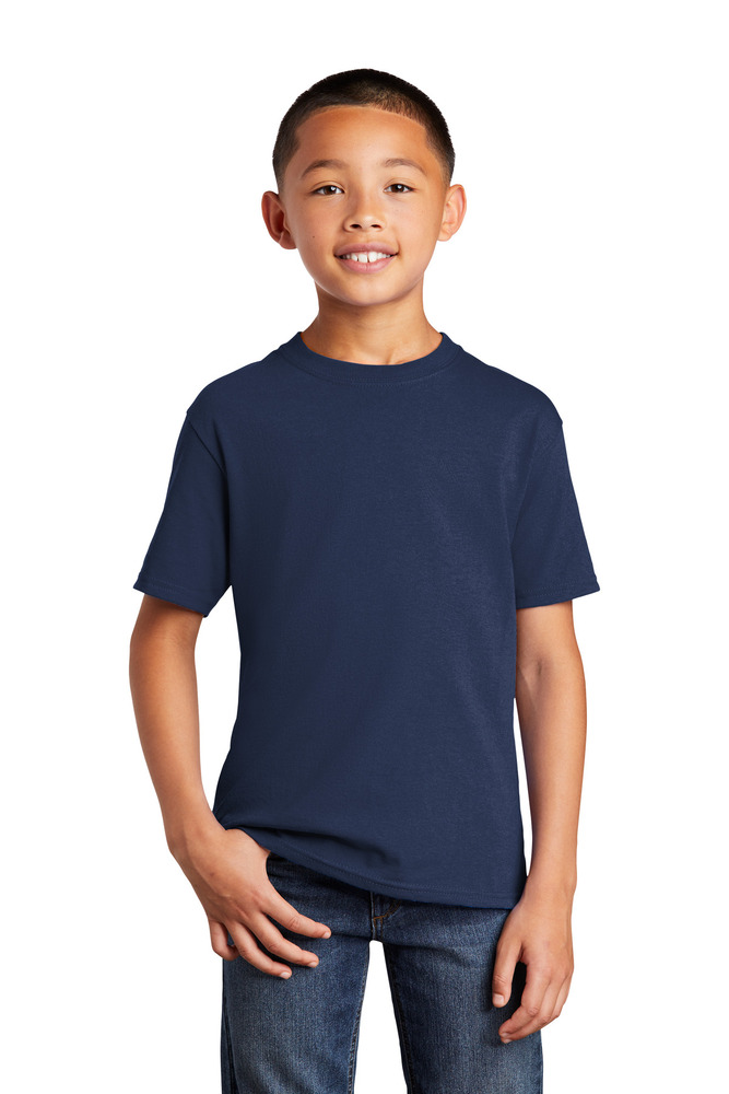 port & company pc54ydtg youth core cotton dtg tee Front Fullsize