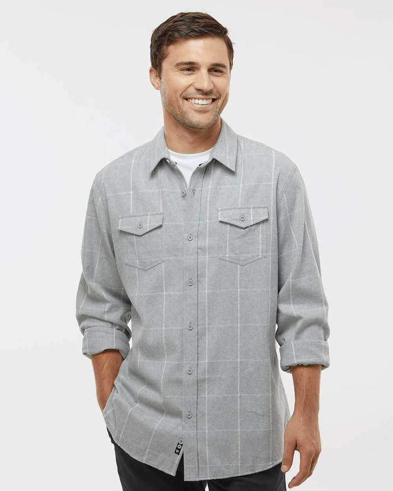 Burnside B8210 Men's Plaid Flannel Shirt Front Fullsize"