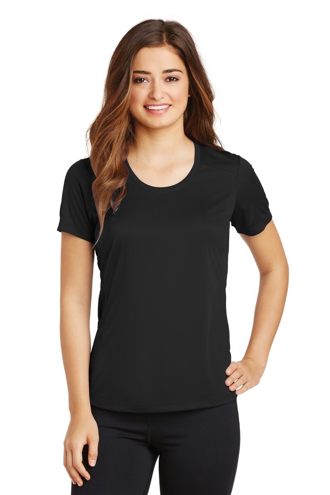 Sport-Tek LST380 Ladies PosiCharge ® Elevate Scoop Neck Tee Front Fullsize"