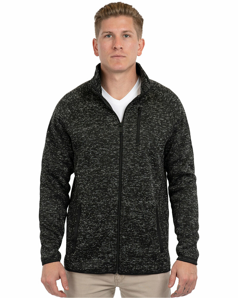 burnside b3901 men's sweater knit jacket Front Fullsize