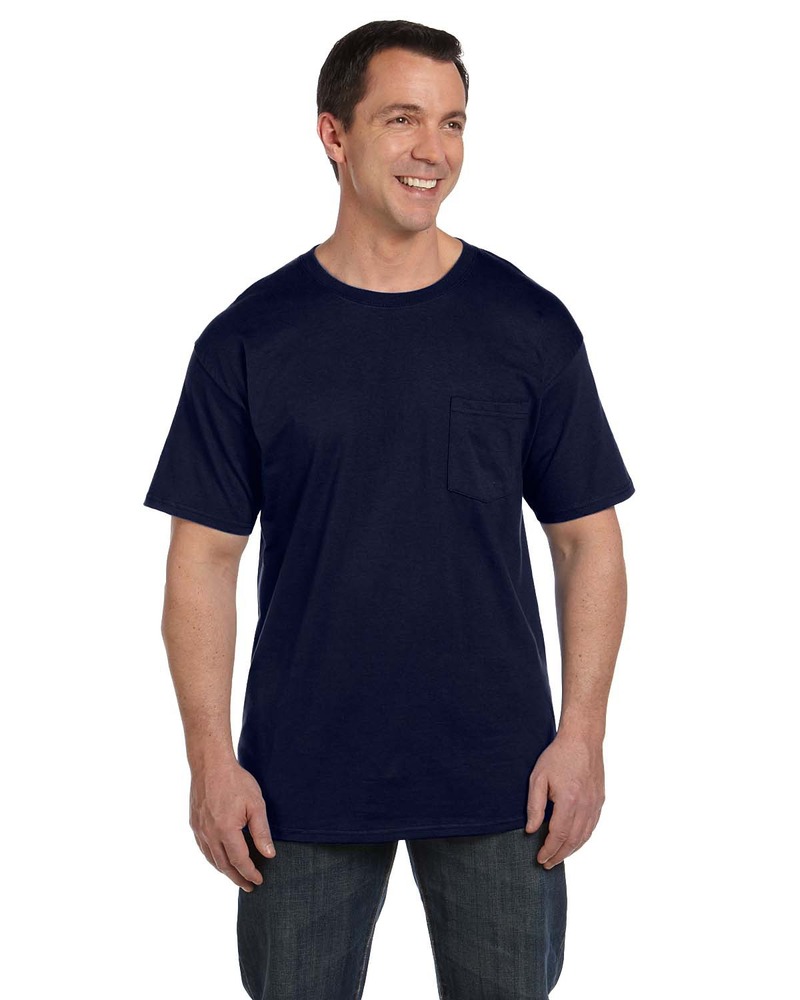 Hanes Men's Authentic Long Sleeve Pocket Tee