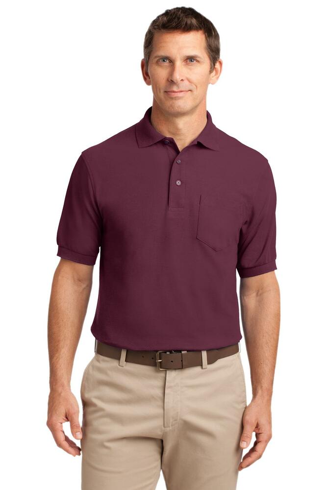 Port Authority K500P Silk Touch™ Polo with Pocket Front Fullsize"