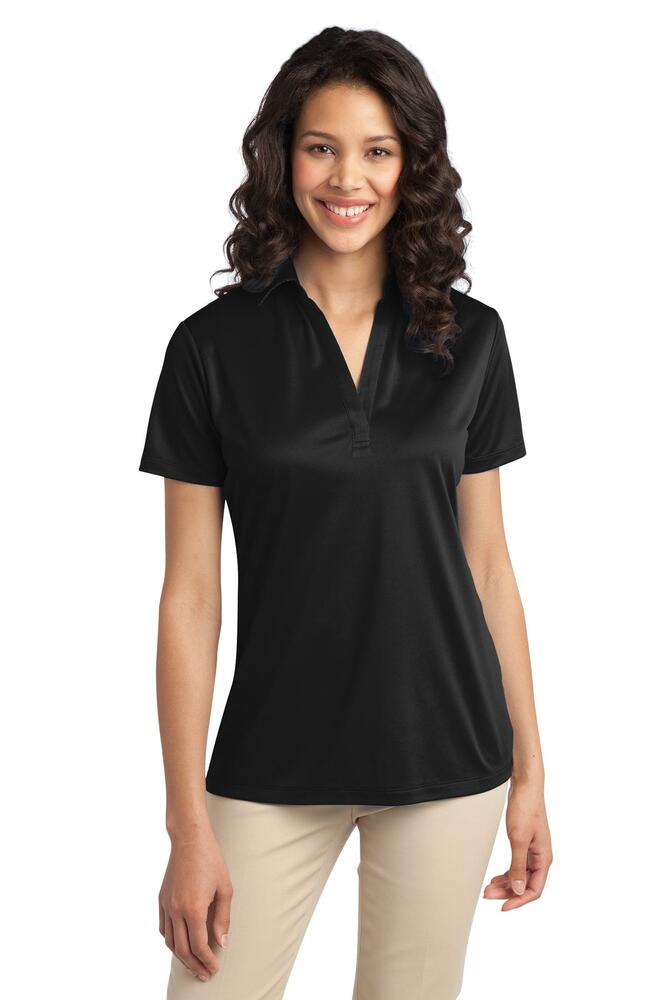 port authority l540 ladies silk touch™ performance polo Front Fullsize