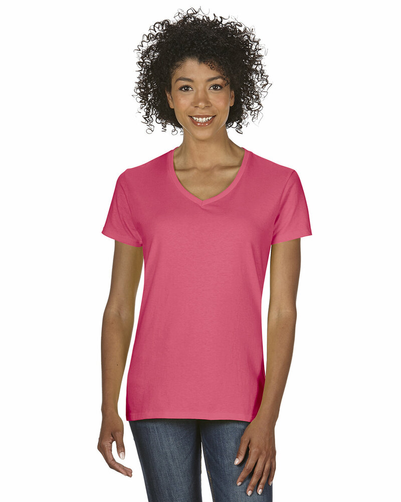 Gildan G500VL Ladies Heavy Cotton ™ 100% Cotton V-Neck T-Shirt Front Fullsize"