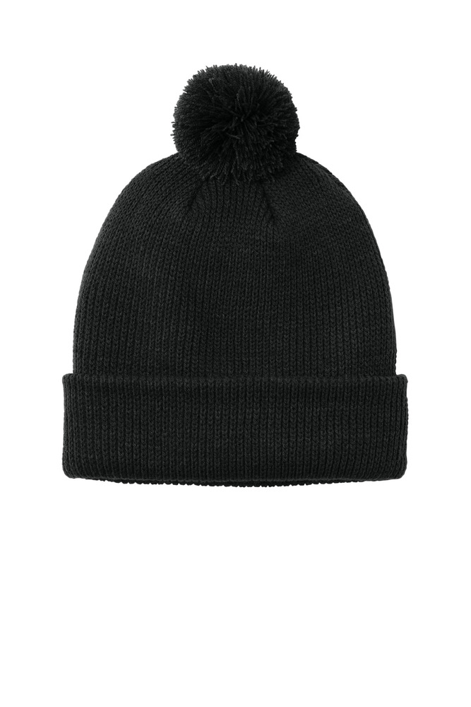 port authority c978 cozy pom beanie Front Fullsize