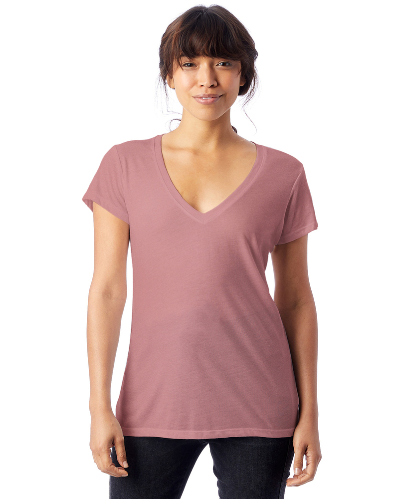 alternative 2894b2 ladies' slinky-jersey v-neck t-shirt Front Fullsize