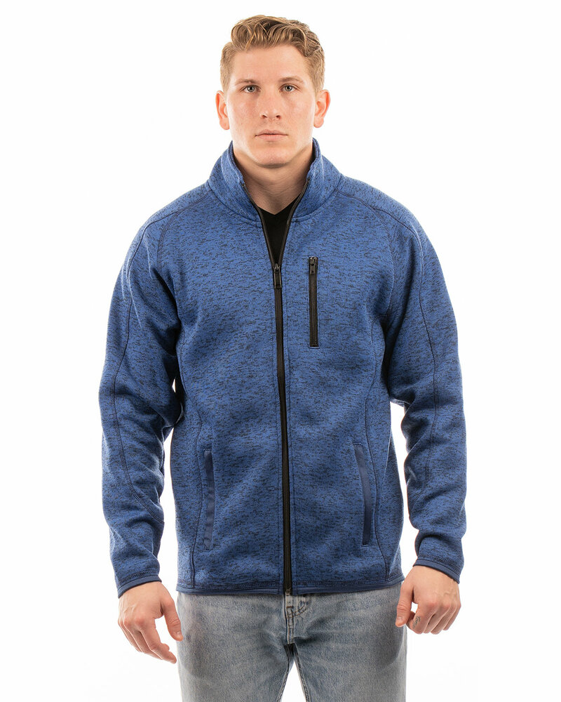 Burnside B3901 Men's Sweater Knit Jacket Front Fullsize"