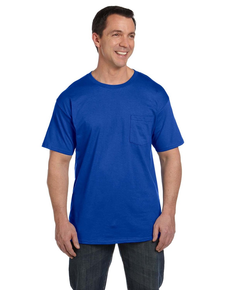 Hanes 5190P Adult Beefy-T® with Pocket Front Fullsize"