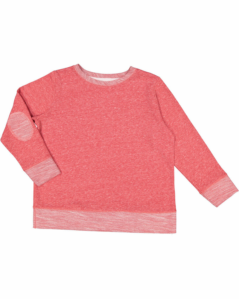 lat 2279 youth french terry long sleeve crewneck sweatshirt Front Fullsize