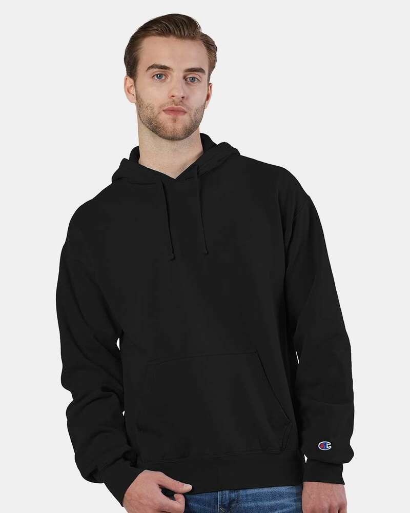Champion CD450 Unisex Garment Dyed Hooded Sweatshirt Front Fullsize"