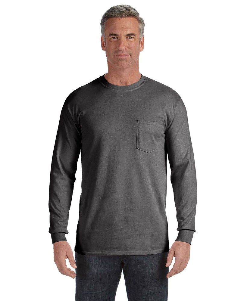 comfort colors c4410 adult heavyweight rs long-sleeve pocket t-shirt Front Fullsize