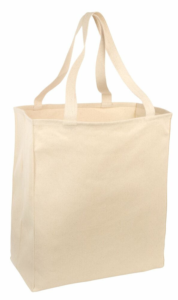 port authority b110 over-the-shoulder grocery tote Front Fullsize