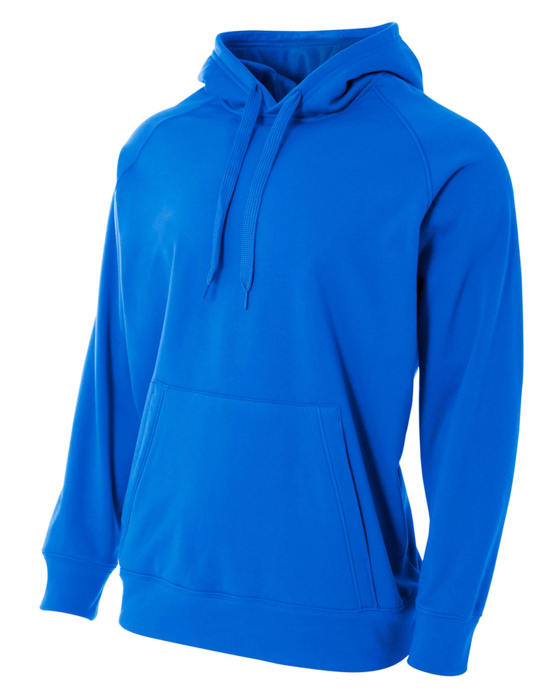 a4 n4237 men's solid tech fleece hoodie Front Fullsize