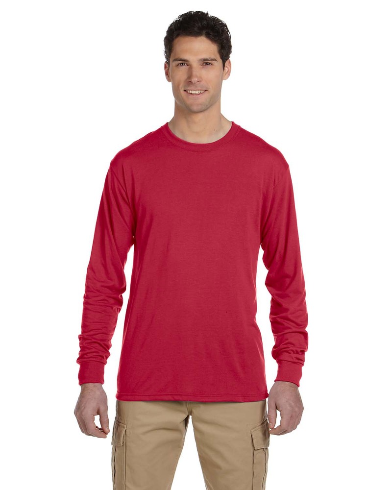 Jerzees 21ML Adult 5.3 oz. DRI-POWER® SPORT Long-Sleeve T-Shirt Front Fullsize"